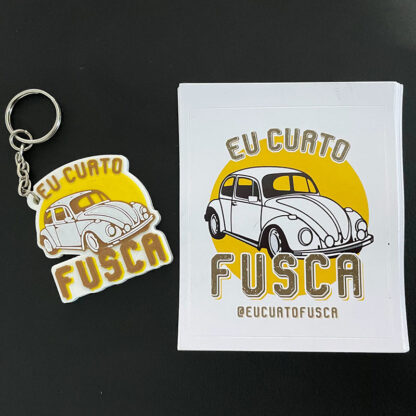 Kit Chaveiro e Adesivos Eu curto fusca